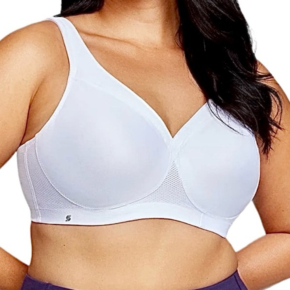 - Glamorise *40I White MagicLift Seamless Sport Bra! NEW!